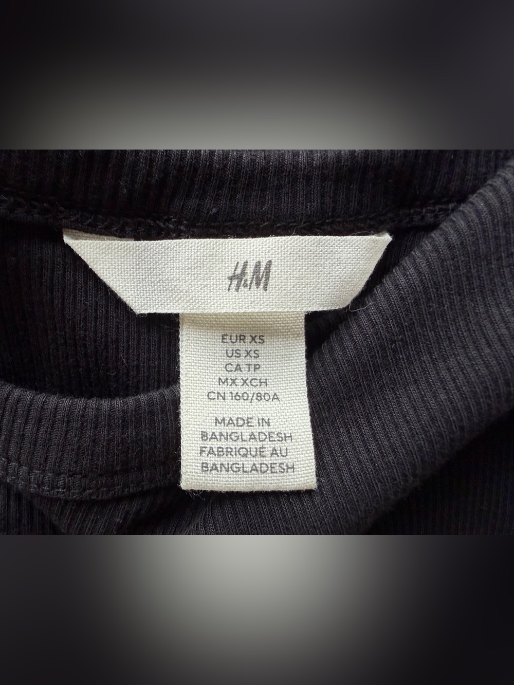 H & M Black Short-Sleeve Soft Rib Knit Midi Dress Size XS Dark Romantic Bodycon - Picture 13 of 14